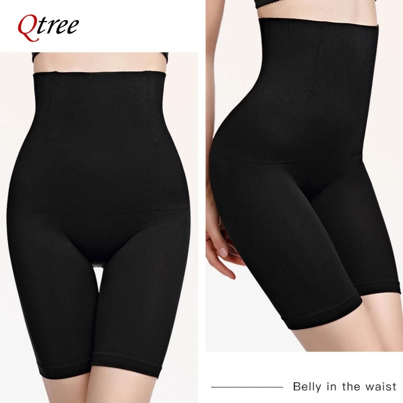 Qtree Plus Size XS-5XL High Waist Trainer Shapewear Corset Women Body Shaper Pants Slimming Tummy Control Shorts Belly Trimmer